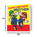 Super Mario Brother Birthday Card
