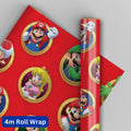 Super Mario 4m Roll Wrapping Paper