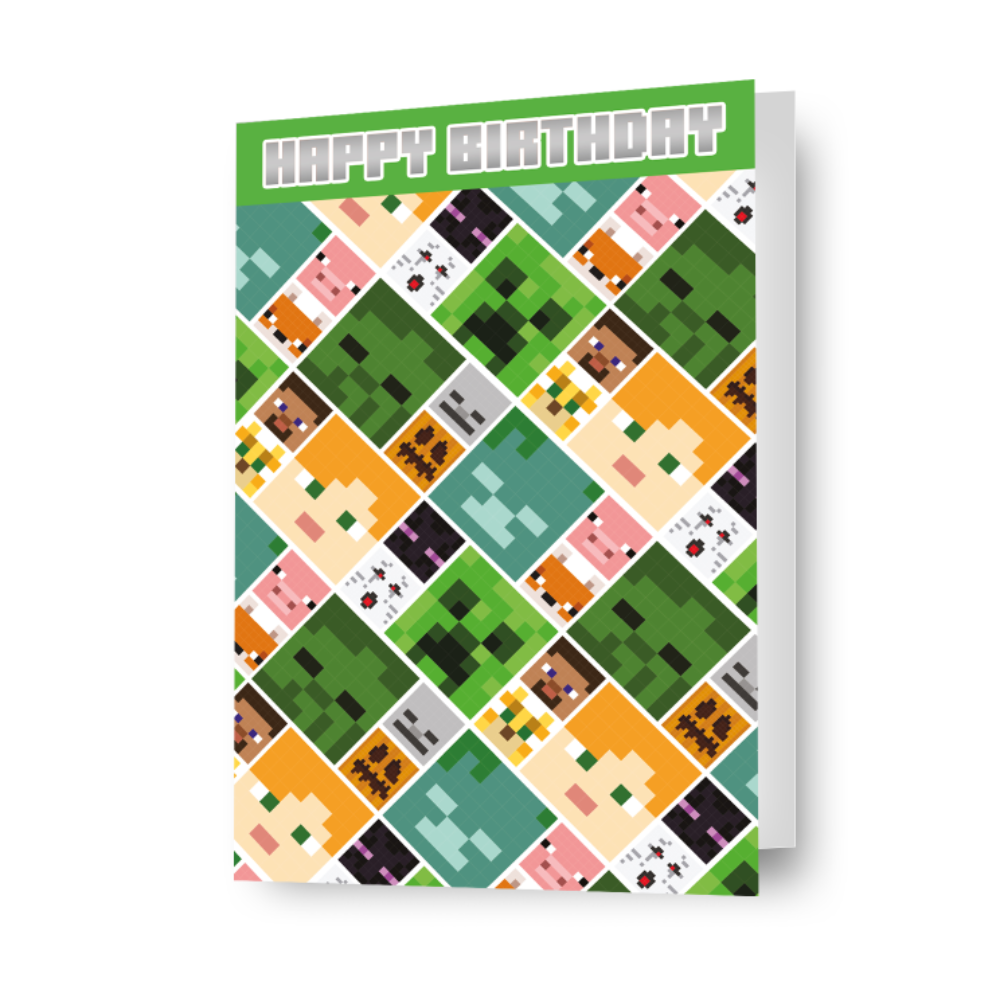 Minecraft 'Happy Birthday' Card