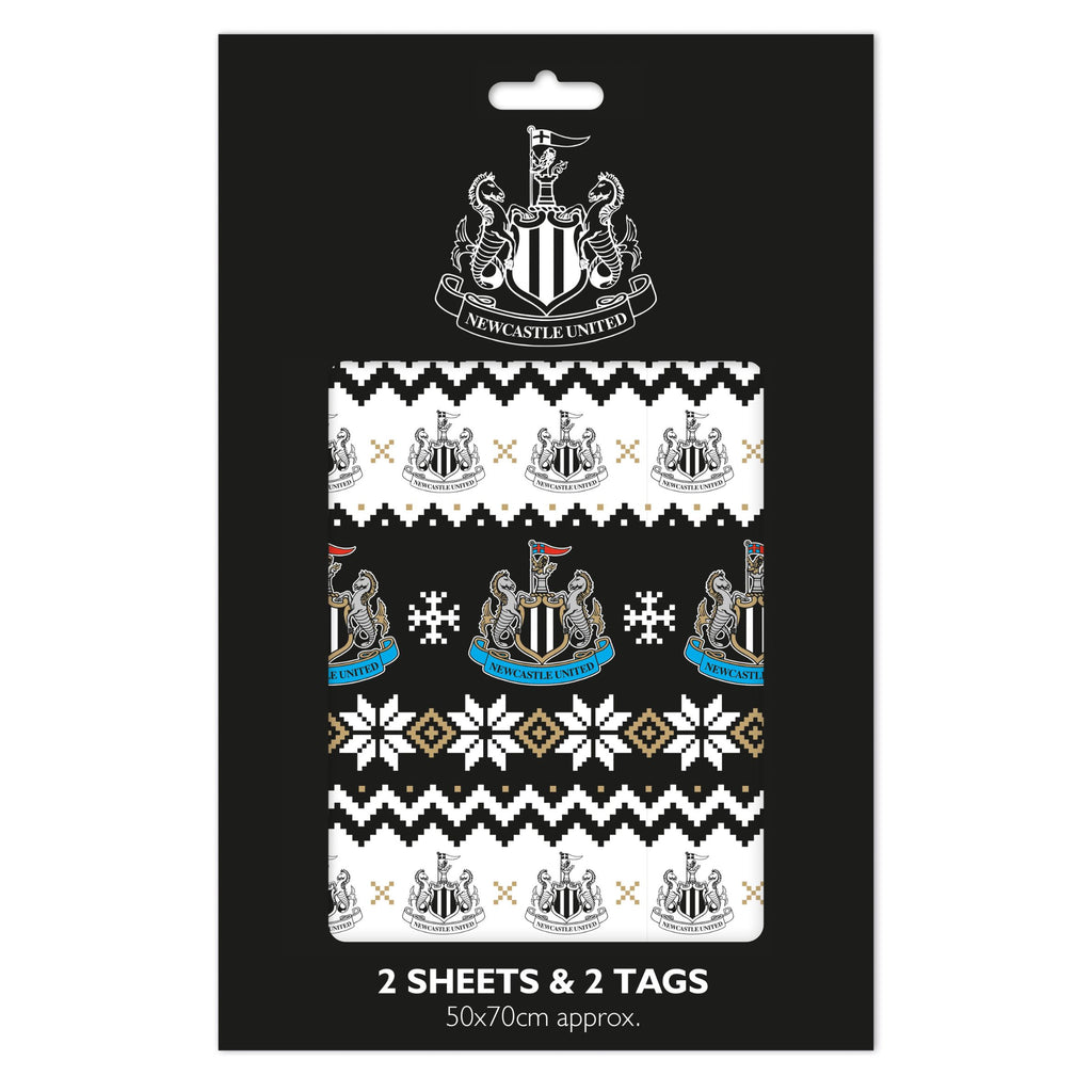 Newcastle FC Christmas 2 Sheets & 2 Tags Gift Wrap