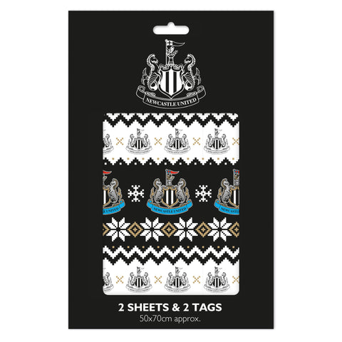 Newcastle FC Christmas 2 Sheets & 2 Tags Gift Wrap