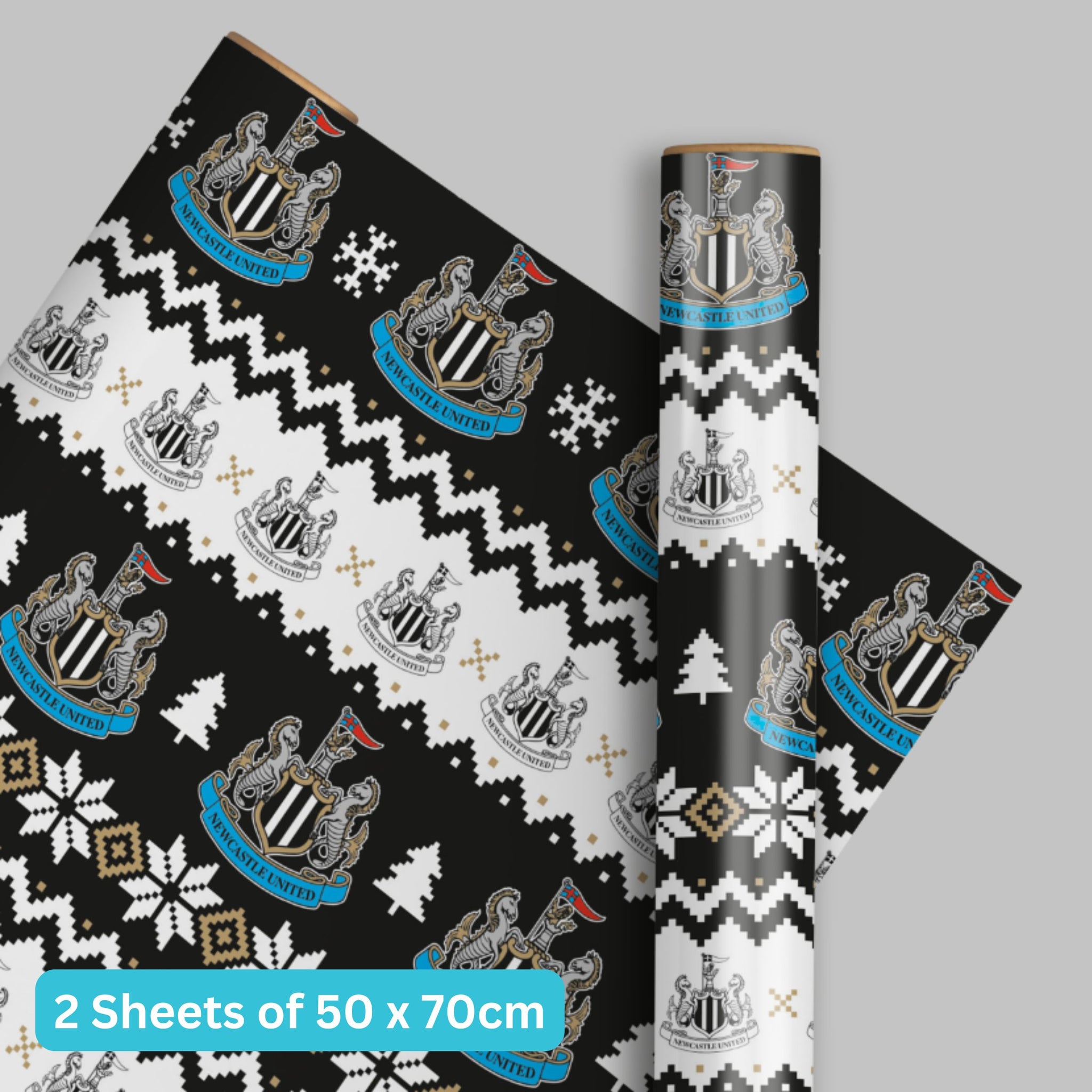Newcastle FC Christmas Wrap 2 Sheet 2 Tag Danilo Promotions