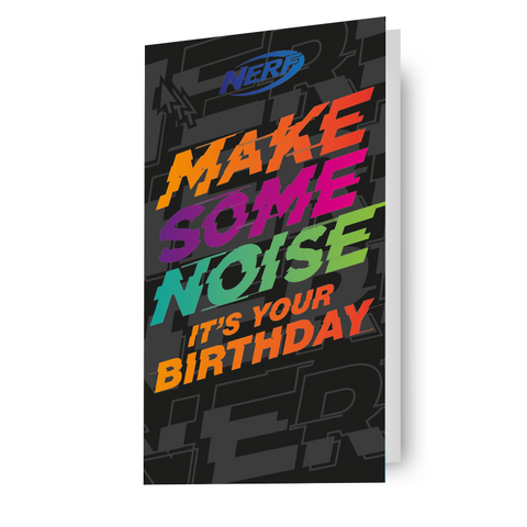 Nerf 'Make Some Noise' Birthday Card