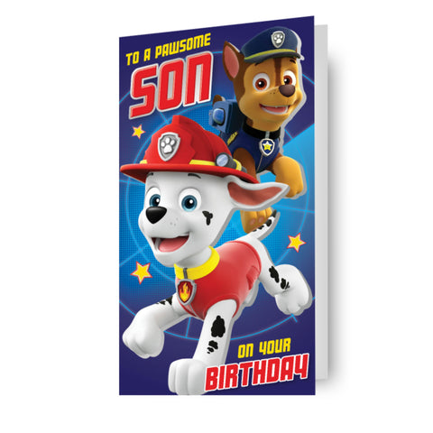 Paw Patrol Son Birthday Card