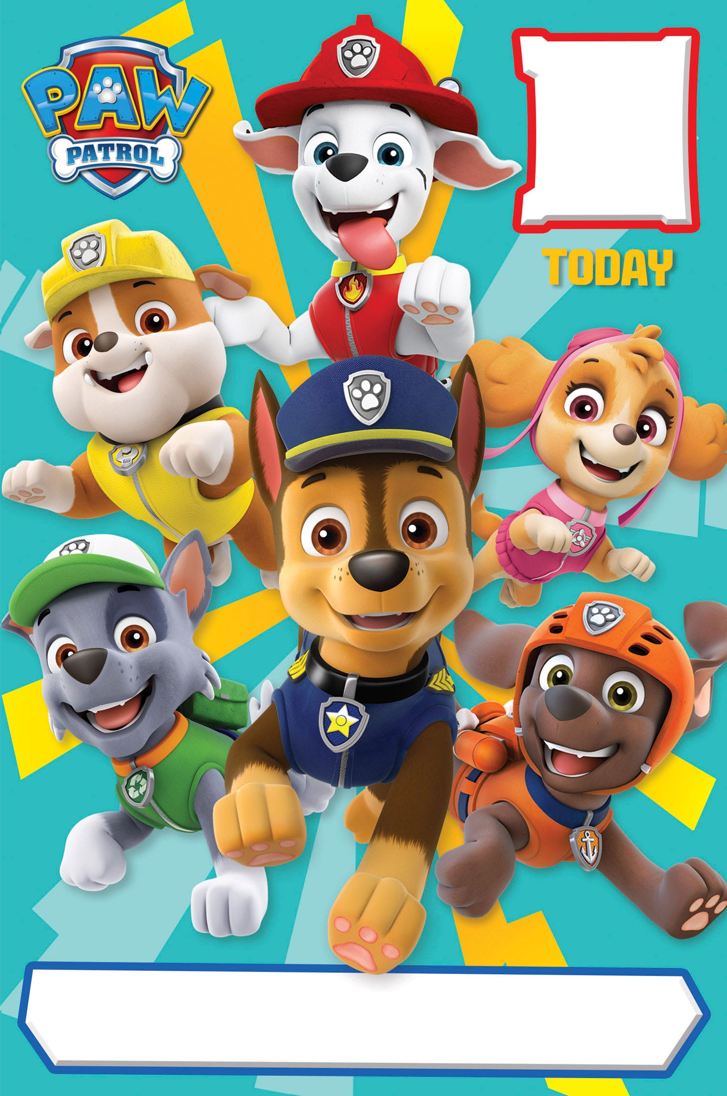 Paw Patrol Birthday Card - Personalise with Sticker Sheet – Danilo ...