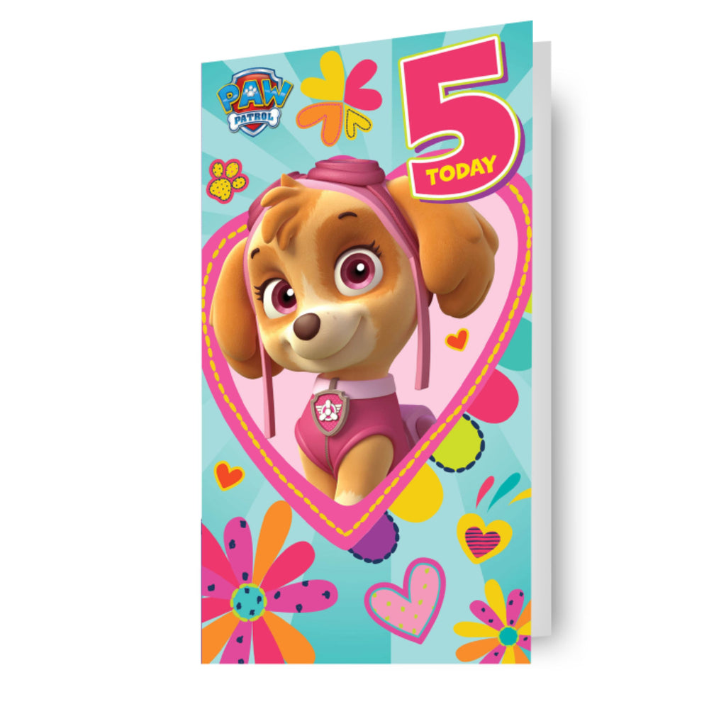 Paw Patrol Age 5 Birthday Card