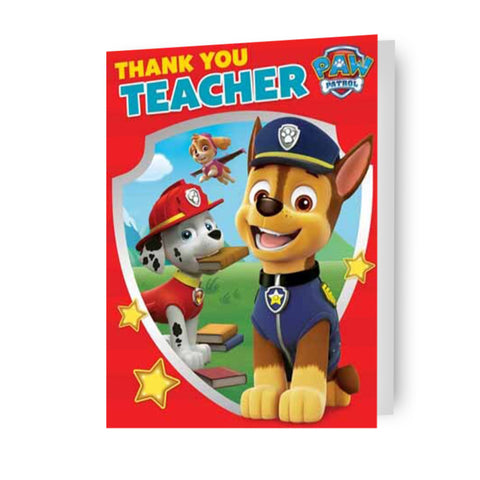 Paw Patrol 'Thank You Teacher' Card