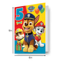 Paw Patrol Age 5 Birthday Pop Up Card