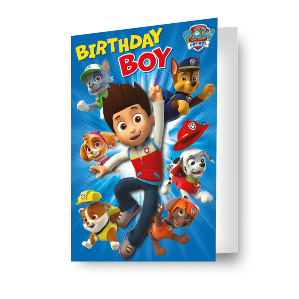 Paw Patrol Birthday Card, Birthday Boy From The Team