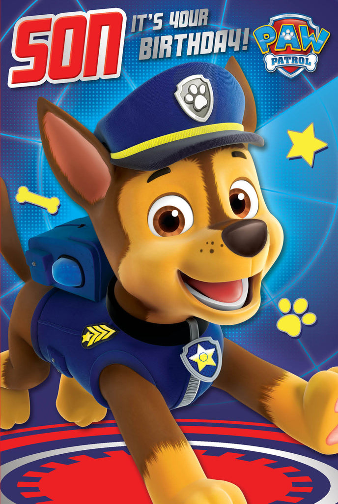 Paw Patrol Son Pop Up Birthday Card