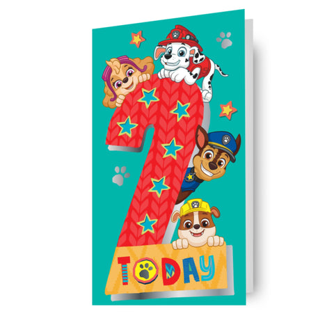 Paw Patrol Age 2 Birthday Card
