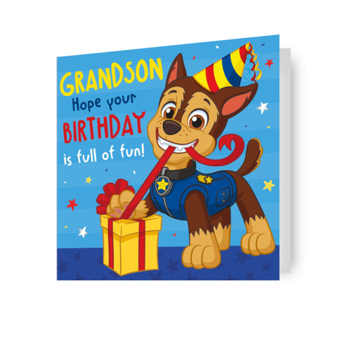 Paw Patrol Grandson Birthday Card
