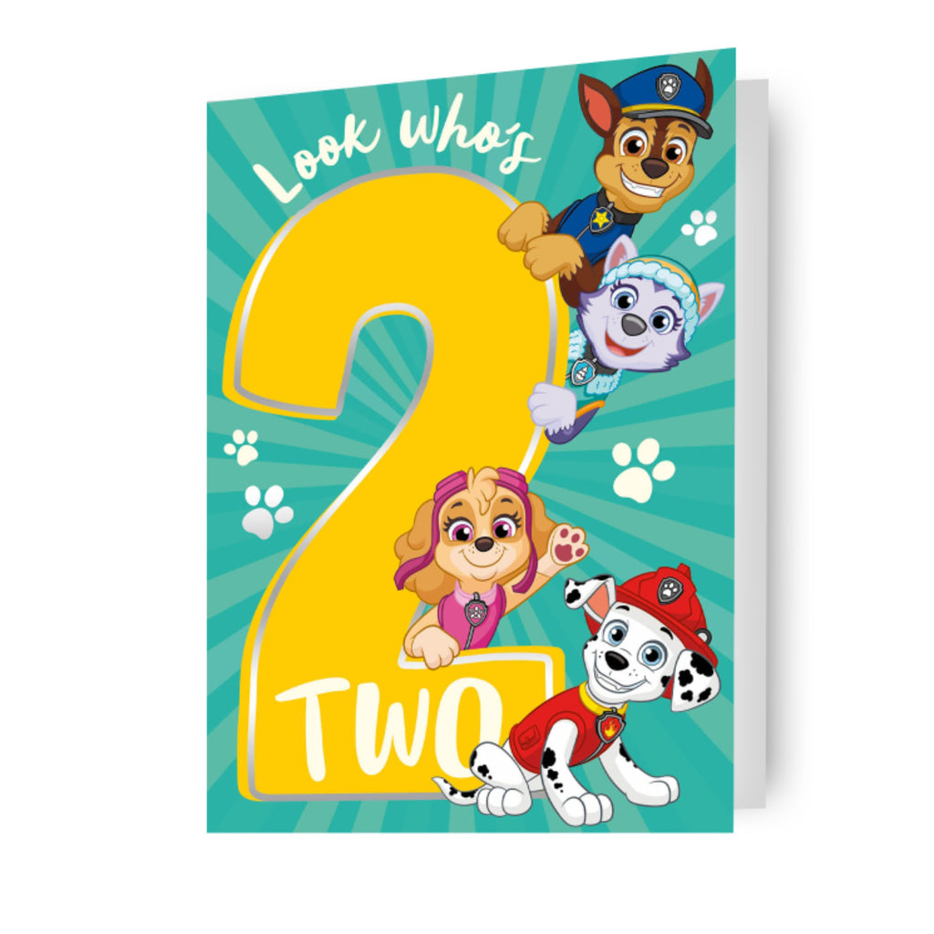 Paw Patrol Age 2 Birthday Card