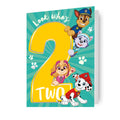 Paw Patrol Age 2 Birthday Card