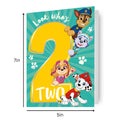 Paw Patrol Age 2 Birthday Card