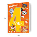 Paw Patrol Age 4 Birthday Card