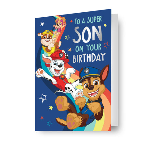 Paw Patrol Son Birthday Card, To A Super Son