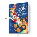 Paw Patrol Son Birthday Card, To A Super Son