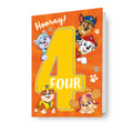 Paw Patrol Age 4 Birthday Card