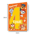 Paw Patrol Age 4 Birthday Card