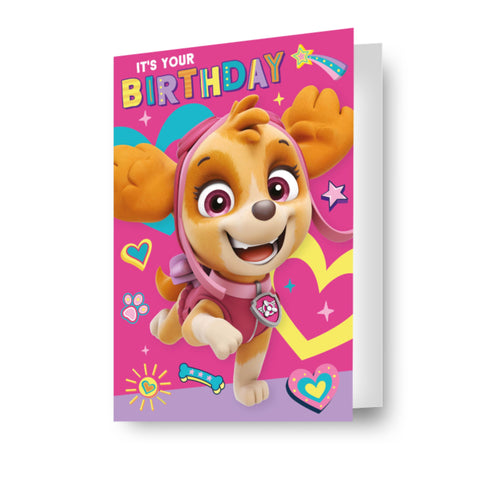 Paw Patrol Skye Birthday Card