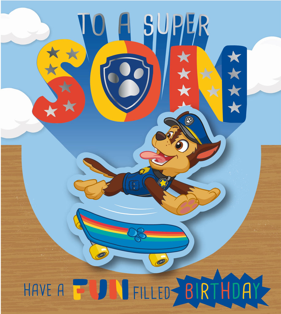 Paw Patrol Son Pop Up Birthday Card