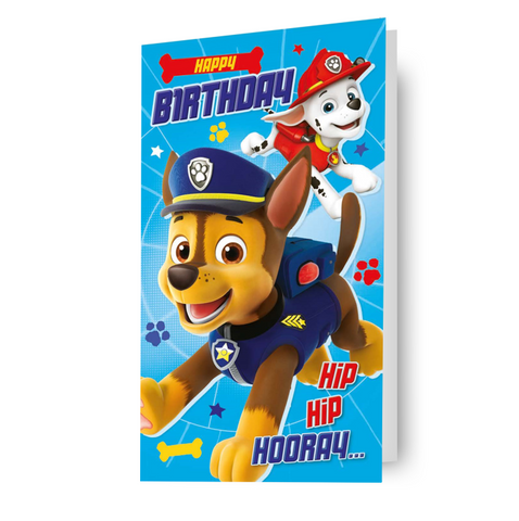 Paw Patrol Chase Birthday Card