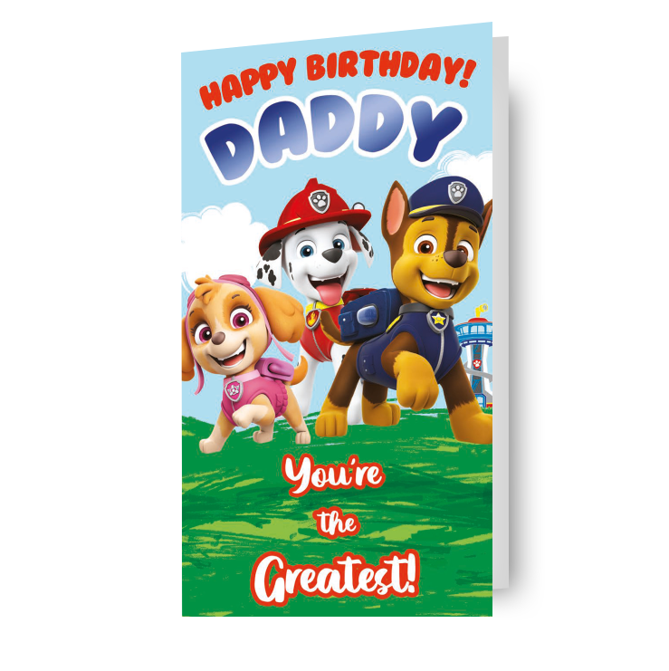 Paw Patrol 'Daddy' Birthday Card