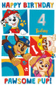 Paw Patrol Age Sticker Birthday Card