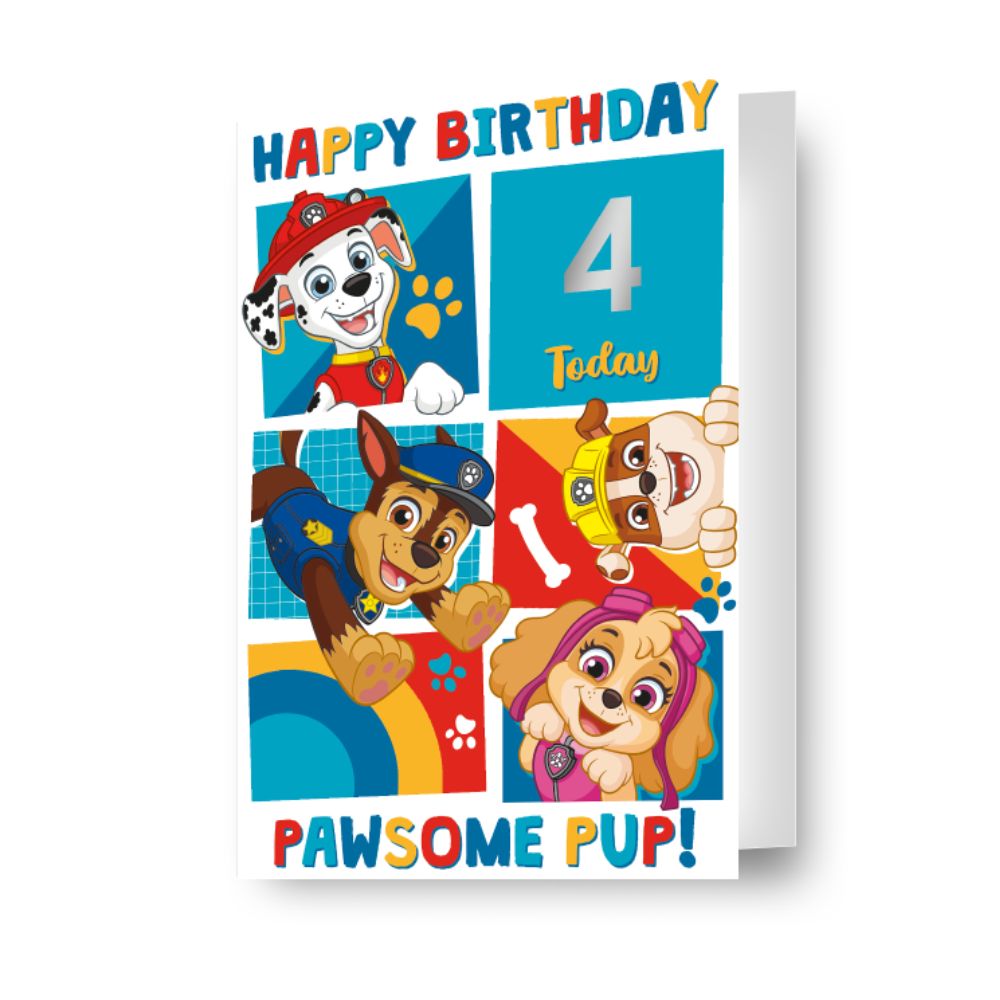 Paw Patrol Age Sticker Birthday Card