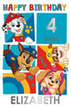 Paw Patrol Age & Name Sticker Birthday Card