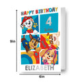 Paw Patrol Age & Name Sticker Birthday Card