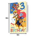 Paw Patrol Age 3 Sticker Birthday Card