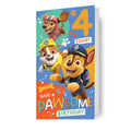 Paw Patrol Age 4 Sticker Birthday Card