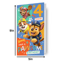 Paw Patrol Age 4 Sticker Birthday Card