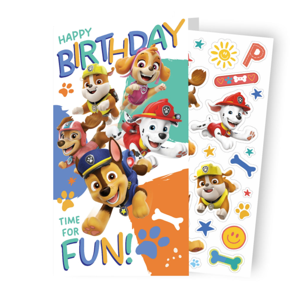 Paw Patrol Sticker Birthday Card
