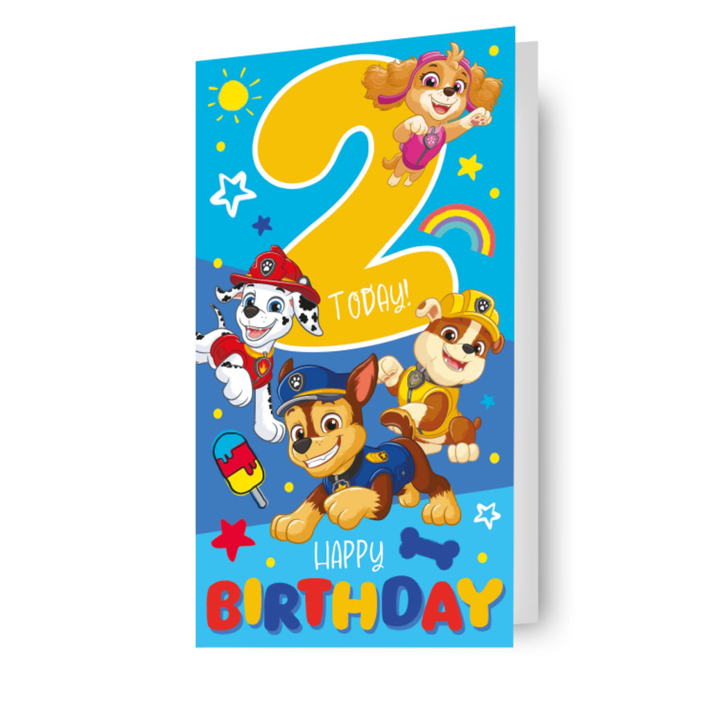 Paw Patrol Age 2 Sticker Birthday Card