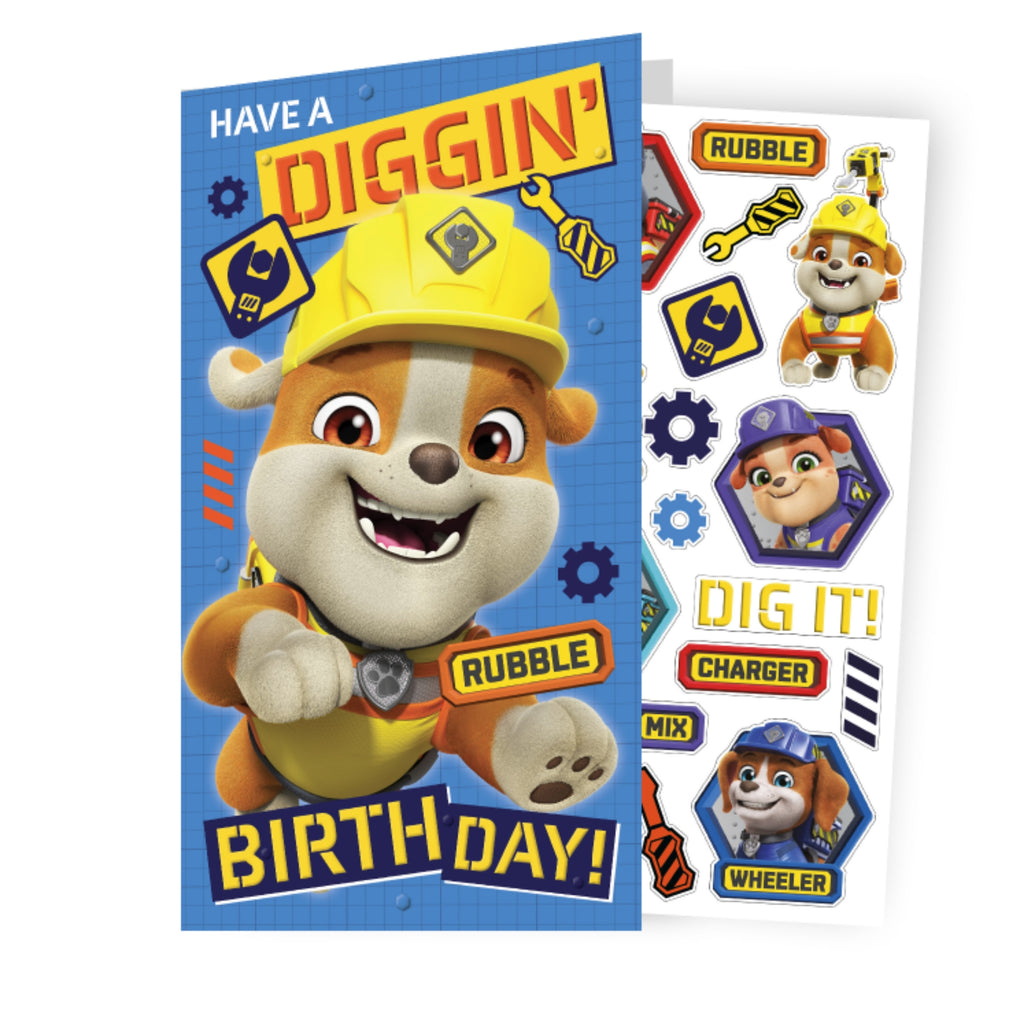 Paw Patrol Sticker Birthday Card