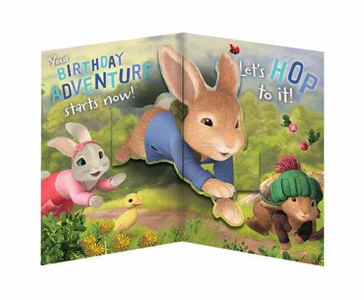 Biglietto d'auguri pop-up per il figlio di Peter Rabbit