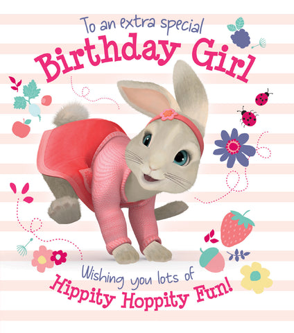 Peter Rabbit Birthday Girl Card