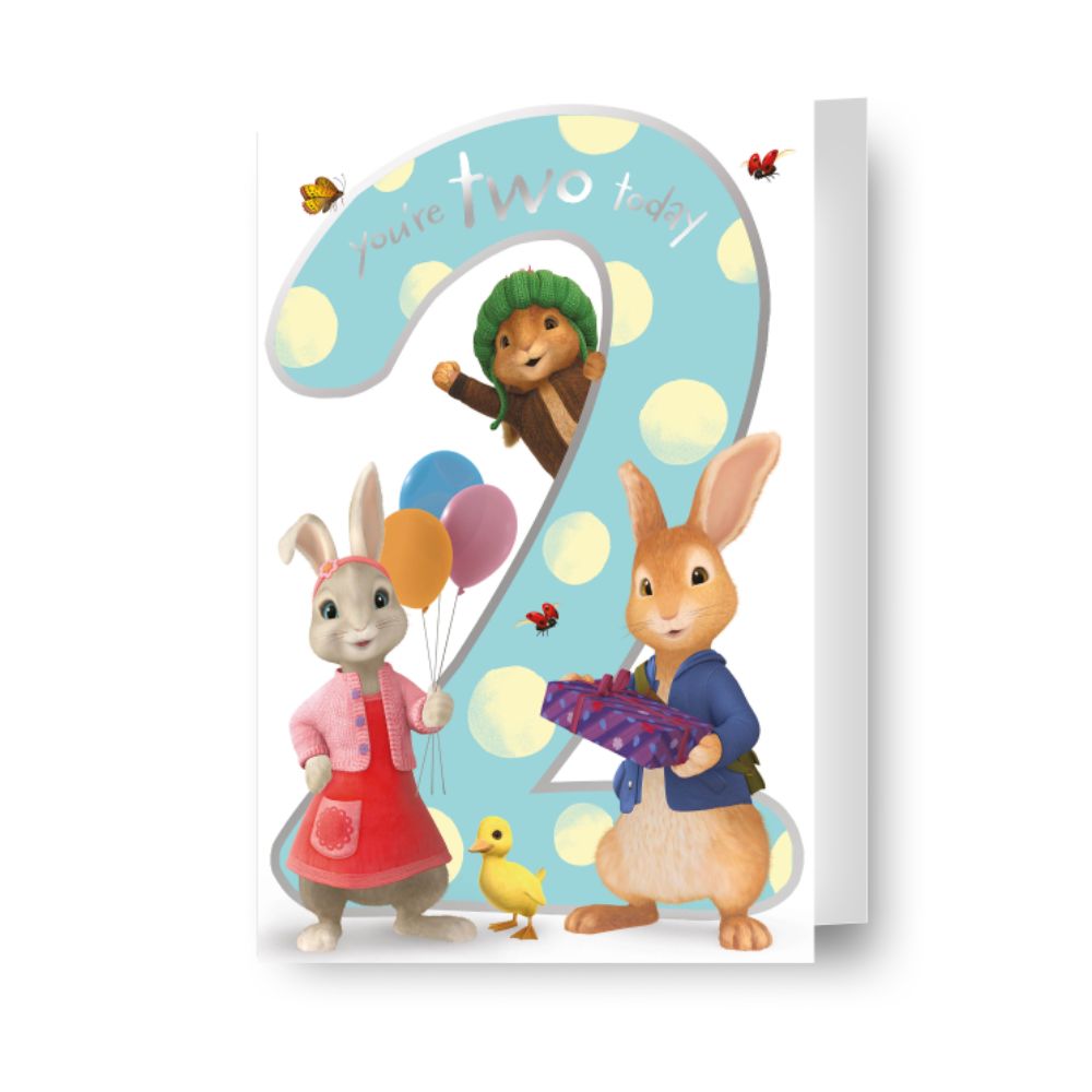 Peter Rabbit Age 2 Birthday Card