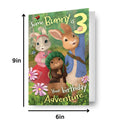 Peter Rabbit Age 3 Birthday Card