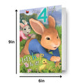 Peter Rabbit Age 4 Birthday Card