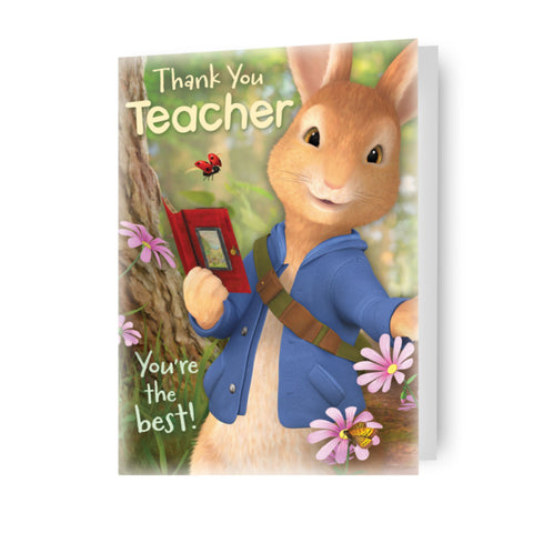 Peter Rabbit Thank You Teacher Card