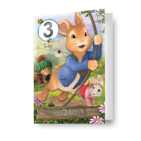 Peter Rabbit Personalise Birthday Card With Sticker Sheet