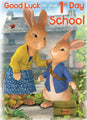 Peter Rabbit 'Good Luck on Your 1st Day School' Card