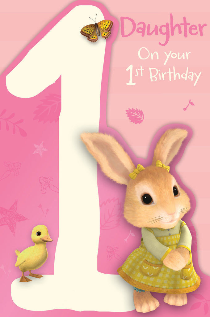 Peter Rabbit Daughter Age 1 Birthday Card