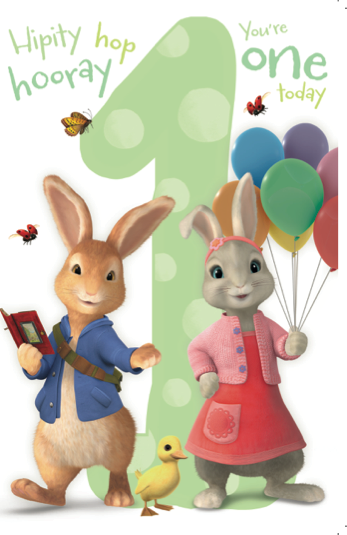 Peter Rabbit Age 1 Birthday Card – Danilo Promotions