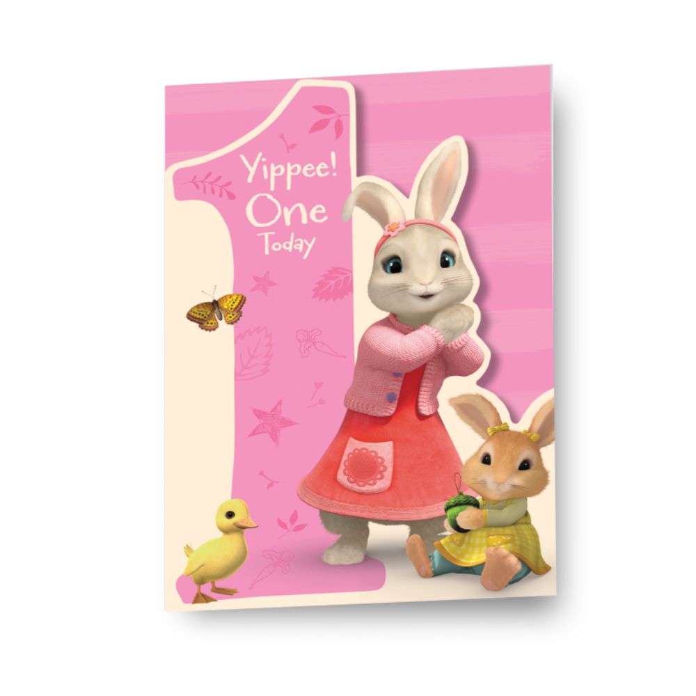 Peter Rabbit Age 1 Birthday Card