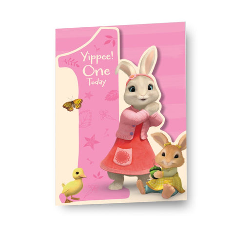 Peter Rabbit Age 1 Birthday Card
